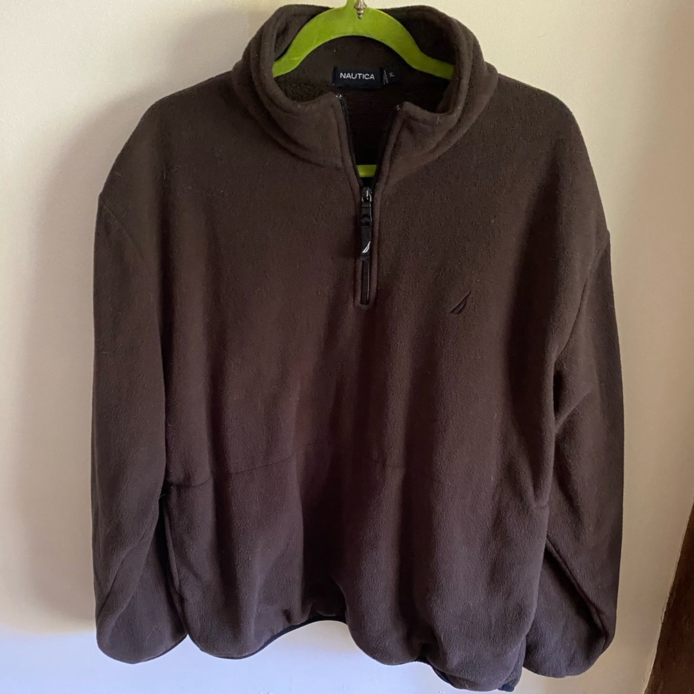 Nautica Chocolate Brown Pullover Fleece